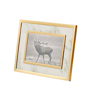 White Marble Gold Photo Frame