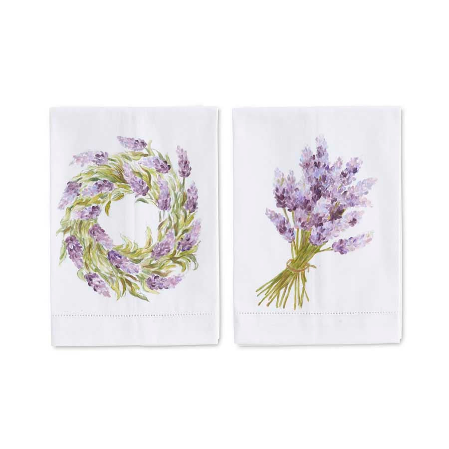 Handpainted Guest Towel - Lavender