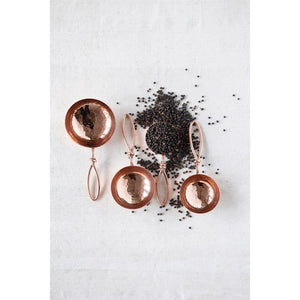 Hammered Stainless Steel Measuring cups with Copper Finish