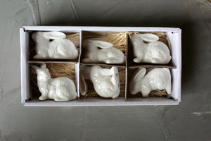 Ceramic Bunnies Set of 6