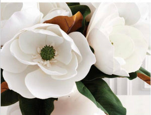 29 Inch White Magnolia Stem