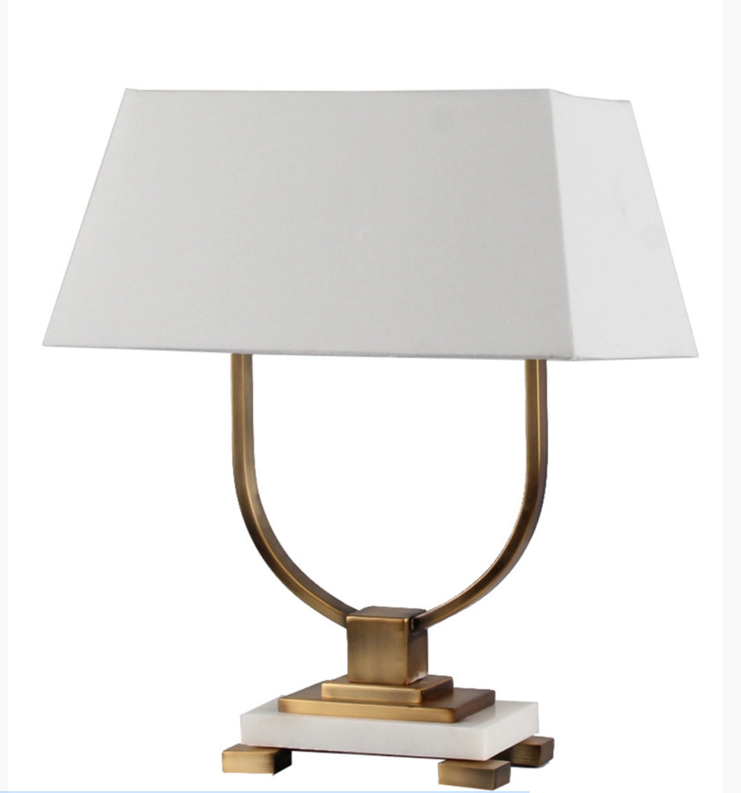 Metal 19” Double Bulb Desk Lamp Gold