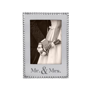 Mr. and Mrs. Vertical Beaded Frame - 5x7