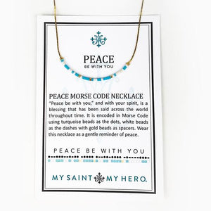 Peace Be With You Morse Code Necklace