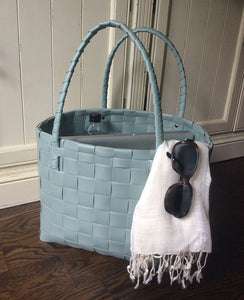 Paris Grey/Green Recycled Tote