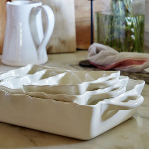 Cook & Host Small Square Ruffled Baker