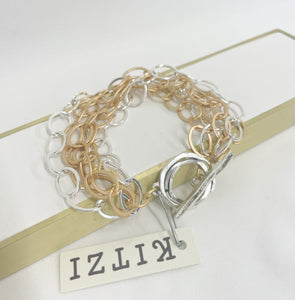 Sasha Gold & Silver Multi-Chain Bracelet