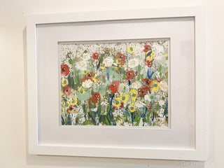 Framed Flower Painting