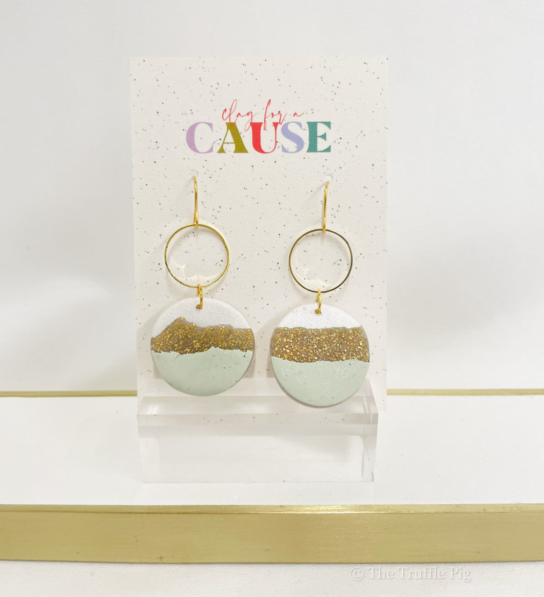 Mikayla Green & Gold Earrings