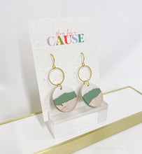 Mikayla Green & Pink Earrings