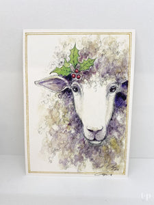 Holiday Sheep Print