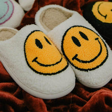 White Smiley Face Slippers