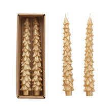 Tree Shaped Taper Candles with Gold Tips